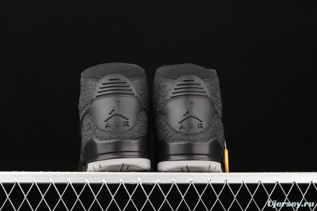 Jordan Legacy 312 black burst color matching Velcro three-in-one board shoes AV3922-006