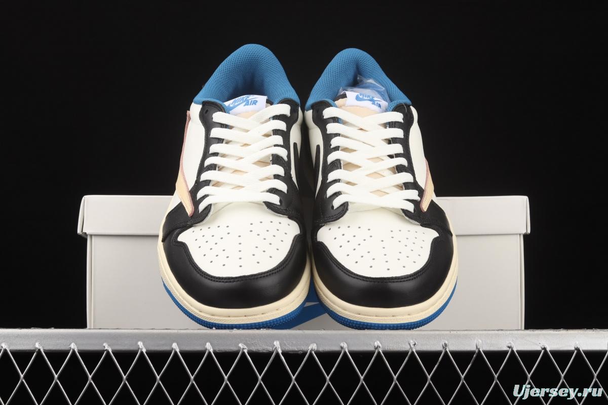 Travis Scott x Air Jordan 1 High OG Lightning inverted tick low side head layer original standard DM7866-140