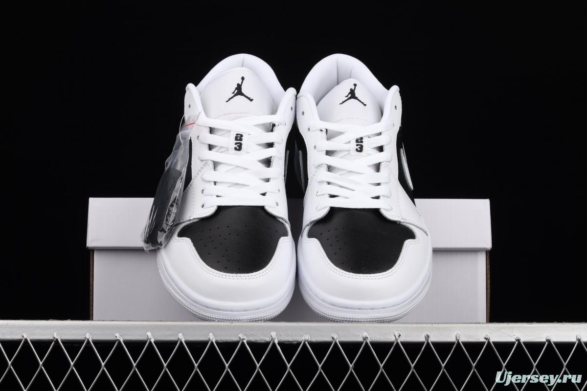 Air Jordan 1 Low black and white panda low-side culture leisure sports shoes DC0774-100