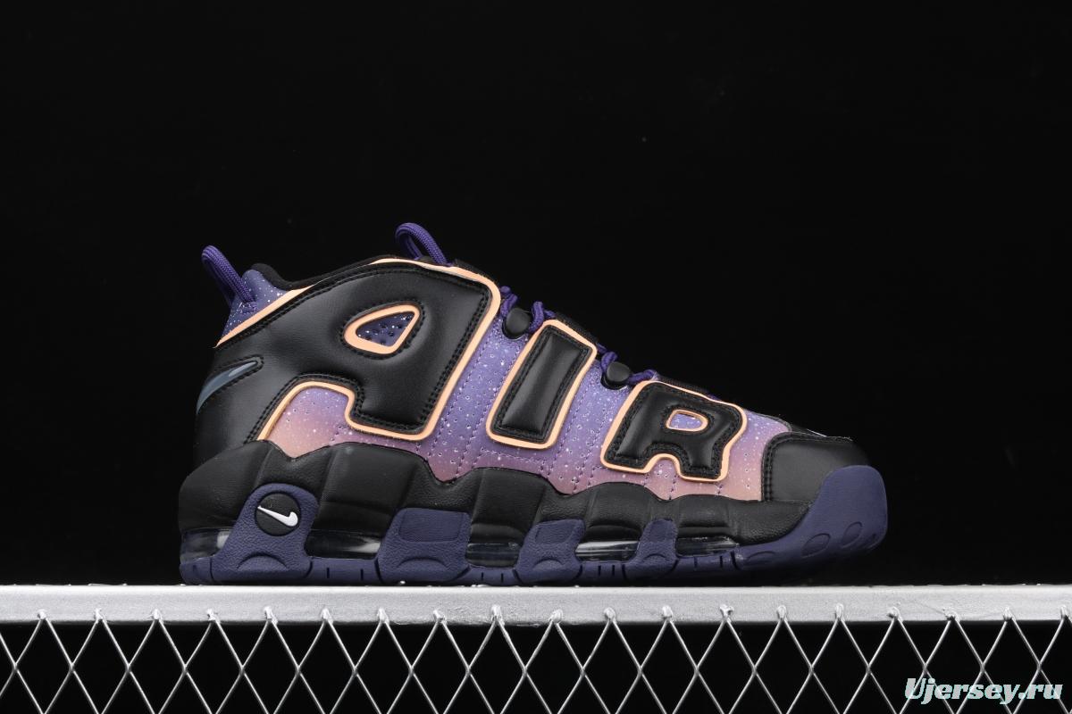 NIKE Wmns Air More Uptempo Dusk To Dawn Starry Sky Purple Cloud Pippen Classic High Street Basketball shoes Series 553546-018
