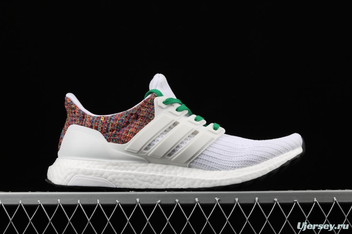 Adidas Ultra Boost 4.0das fourth generation knitted striped white rainbow UB # limited edition of Chengdu, a Chinese cultural city