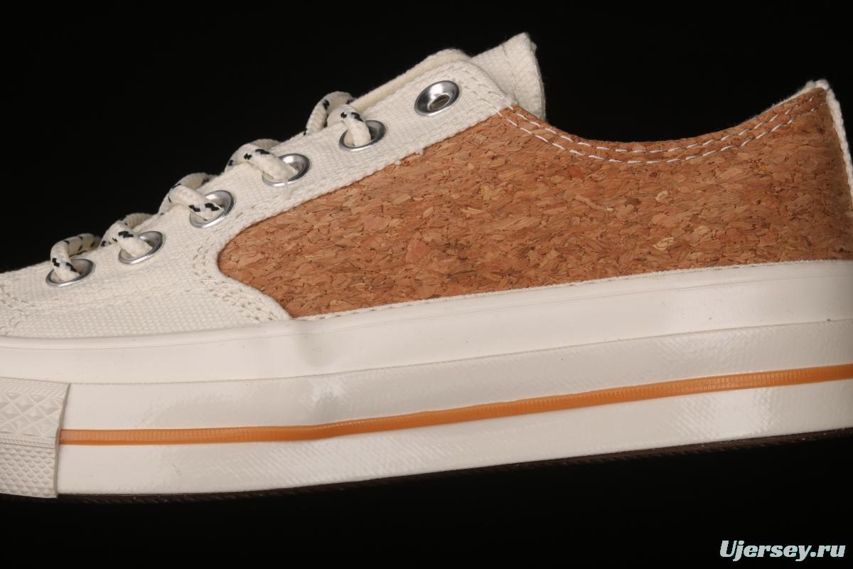 Converse 1970's Converse new cork color textile spliced low-top casual board shoes 170855C