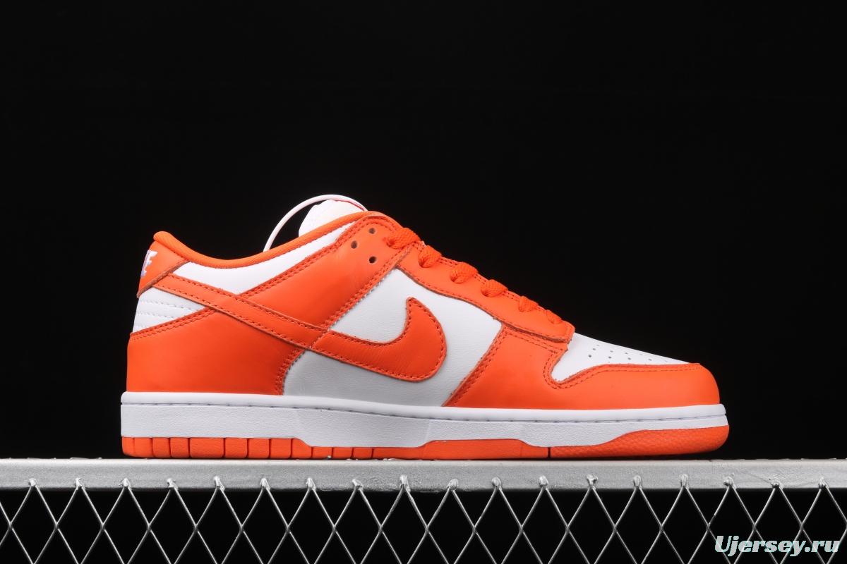 NIKE SB DUNK Low Pro Syracuse white orange board shoes CU1726-101