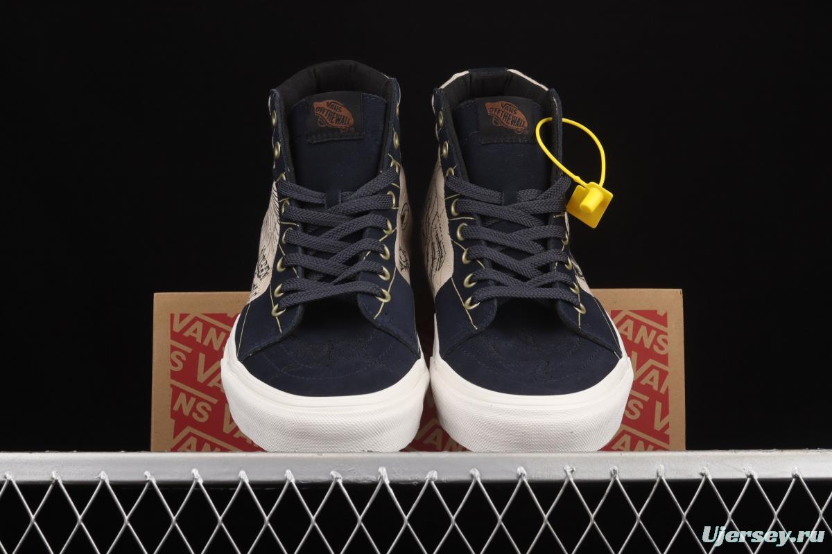 Vans Sk8-Hi retro sun snake pattern high-top casual board shoes VN0A32QG4UA