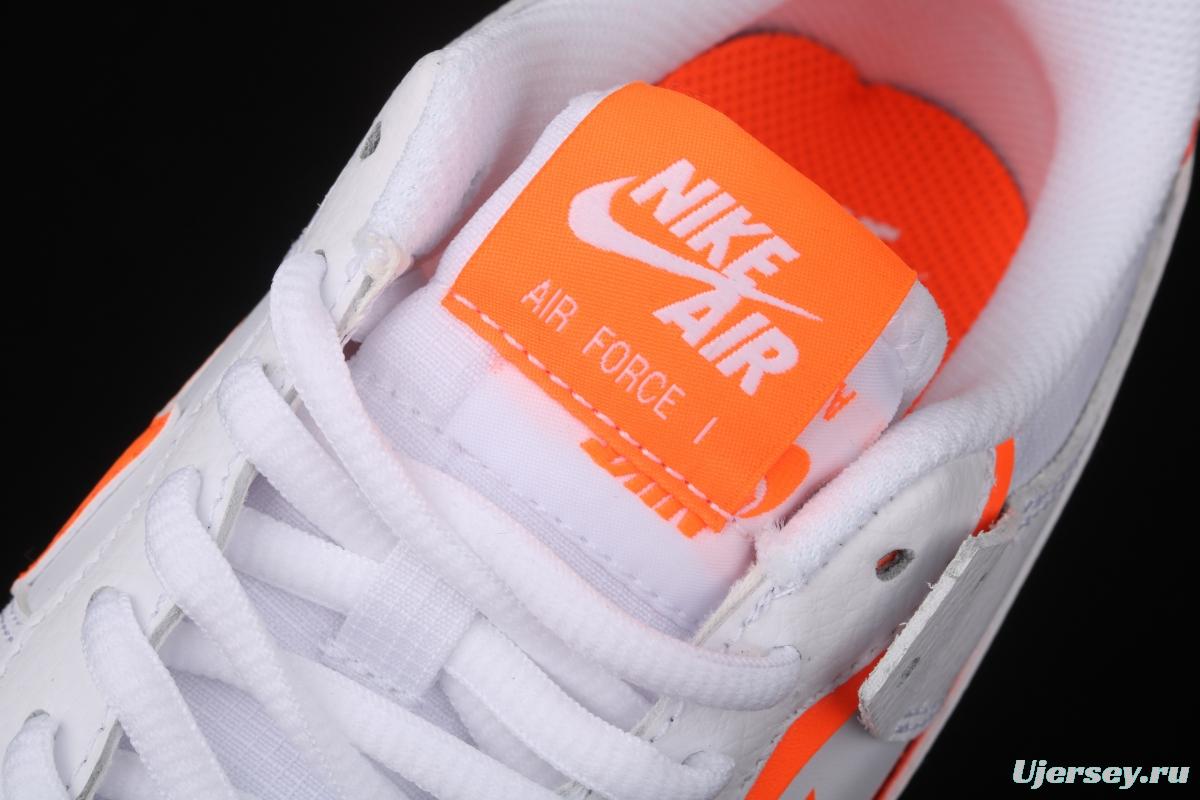 NIKE Air Force 1 ShAdidasow White Orange Light weight heightened low side White Board shoes CI0919-103