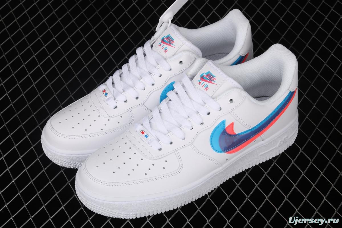 NIKE Air Force 1: 07 Hyun Color Air Force Joint style low-top Leisure Board shoes BV2551-100