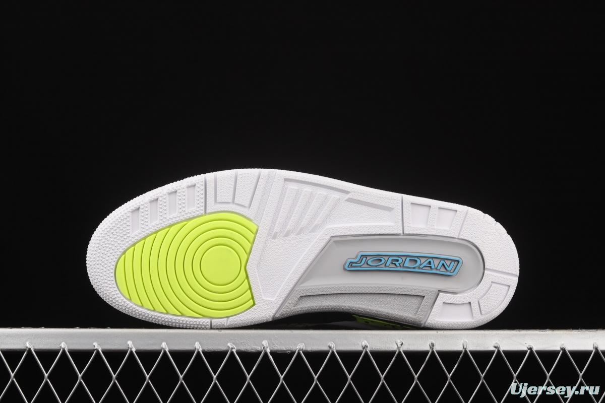 Jordan Legacy 312White and black ink spray green Velcro three-in-one board shoes AV3922-107,