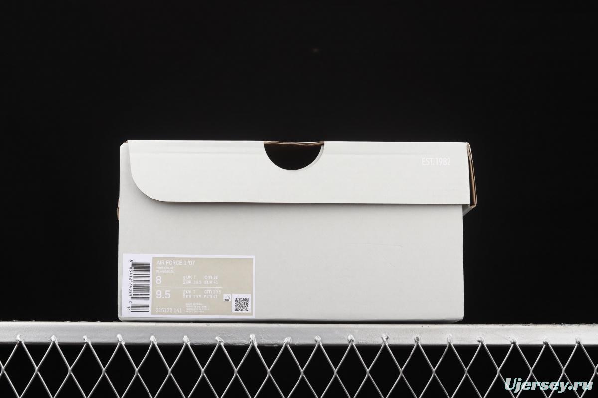 NIKE Air Force 1y07 Brooklyn Nets Brandy color matching low-top sports leisure board shoes 315122-141,