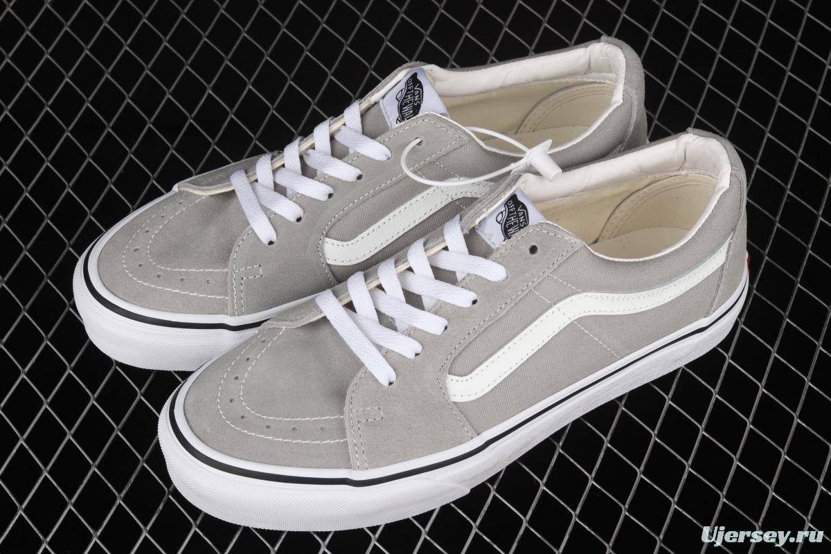 Vans SK8-Low gray side stripes low-side professional skateboard shoes VN0A4UUKIYP