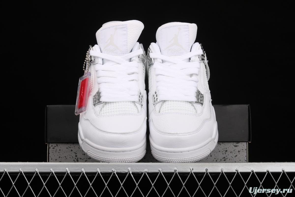 Air Jordan4 Retro PureMoney White Cat headlayer True Standard 308497-100