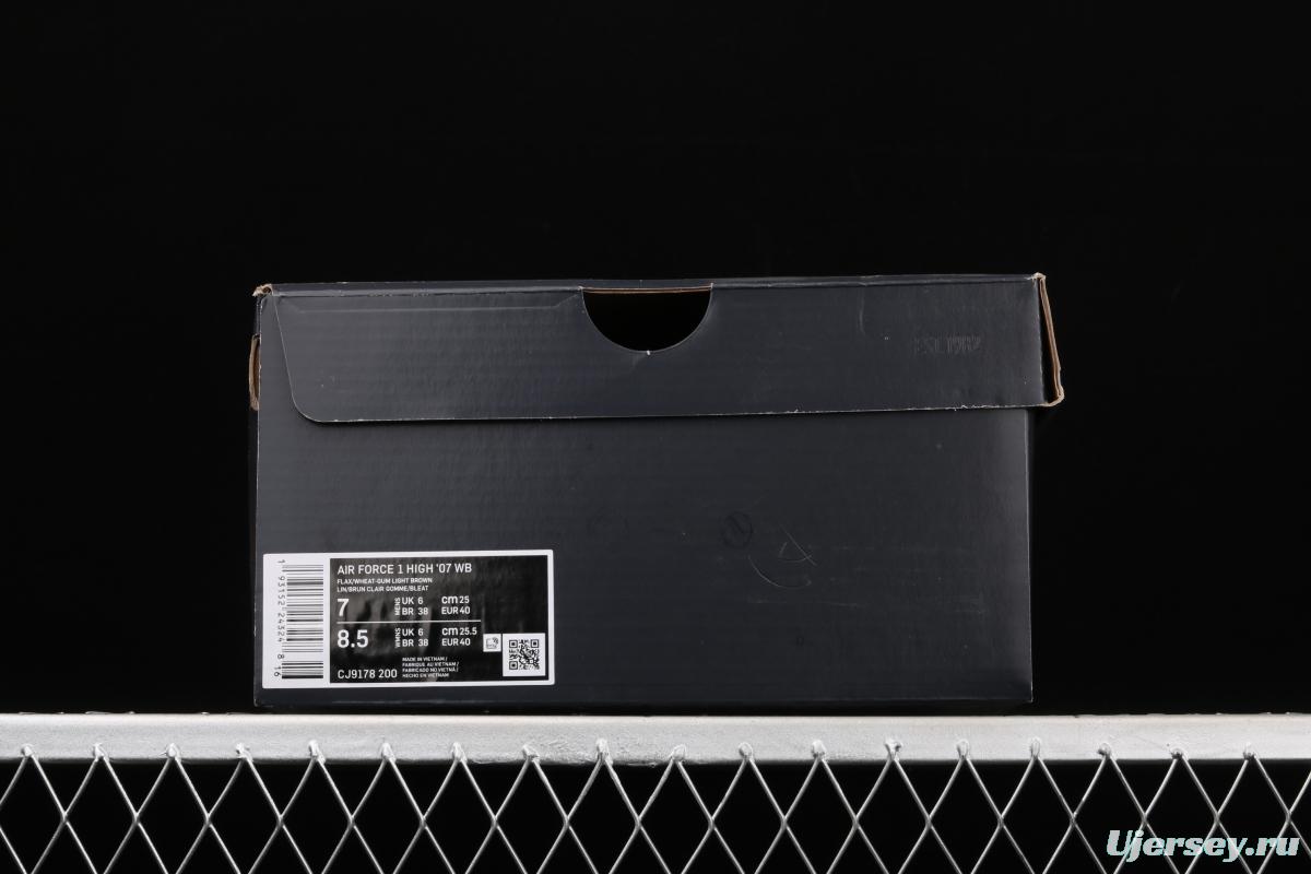 NIKE Air Force 1 High'07 2019 new wheat color high upper shoes CJ9178-200