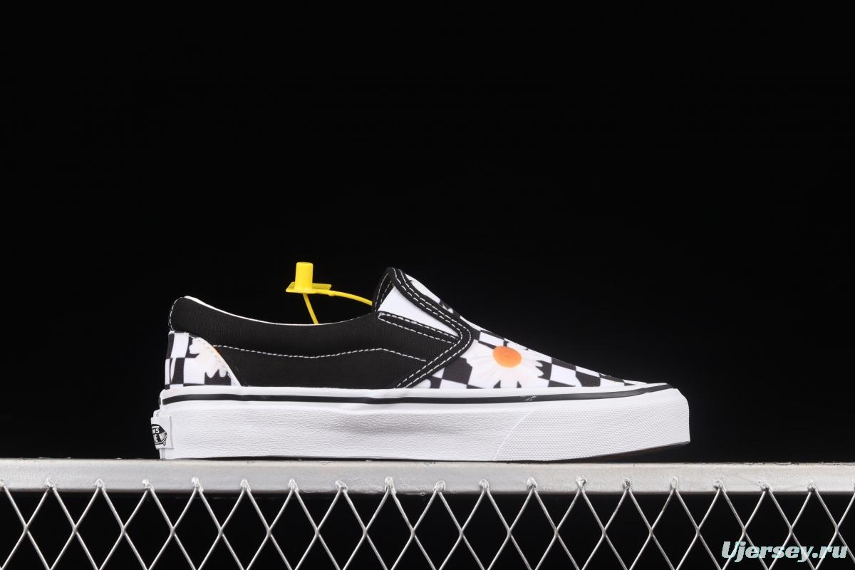 Vans Era black and white checkerboard daisies Loafers Shoes canvas shoes VN0A5JMHB0B