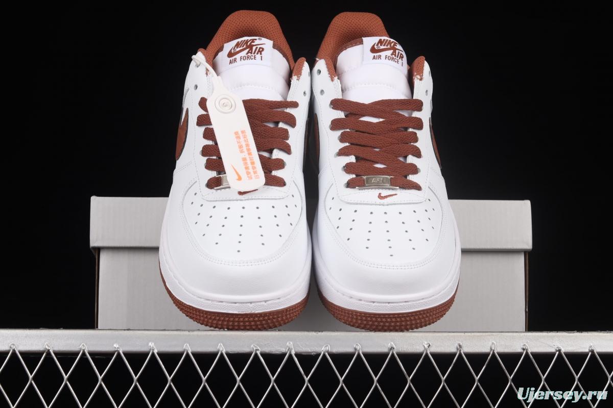 NIKE Air Force 11607 Low Pecan Chocolate Brown low-top casual board shoes DH7561-100