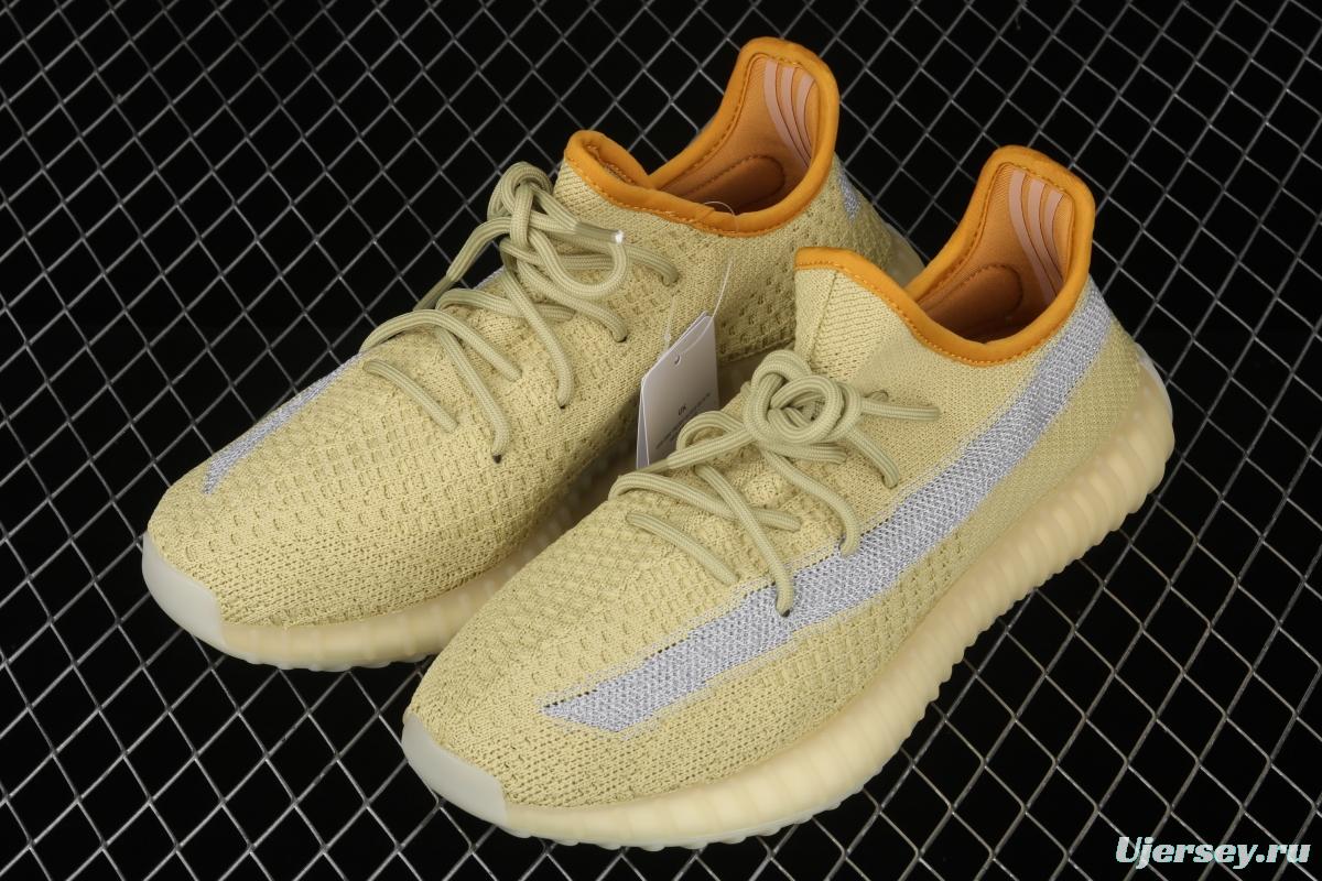 Adidas Yeezy Boost 350V2 Marsh FX9034 Darth coconut 3502nd generation coconut banana yellow side is full of stars