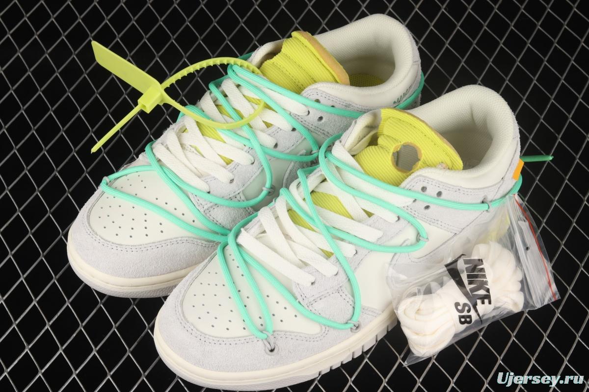 OFF-White x NIKE DUNK Low OW SB buckle rebound fashion casual board shoes DJ0950-106