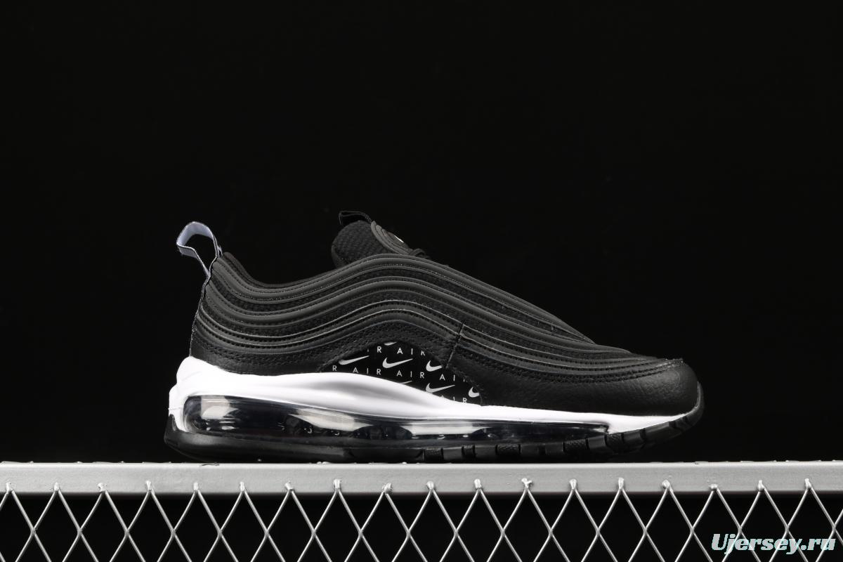 NIKE Air Max 97 Lx black and white serial bullet air cushion running shoes AR7621-001