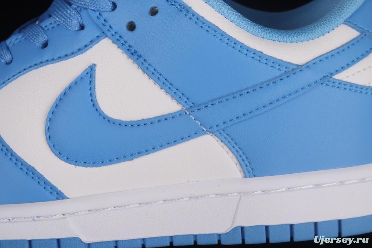 NIKE DUNK Low University Blue White Blue North Carolina White Blue Slam Dunk Series low side Leisure Sports Skateboard shoes DD1391-102