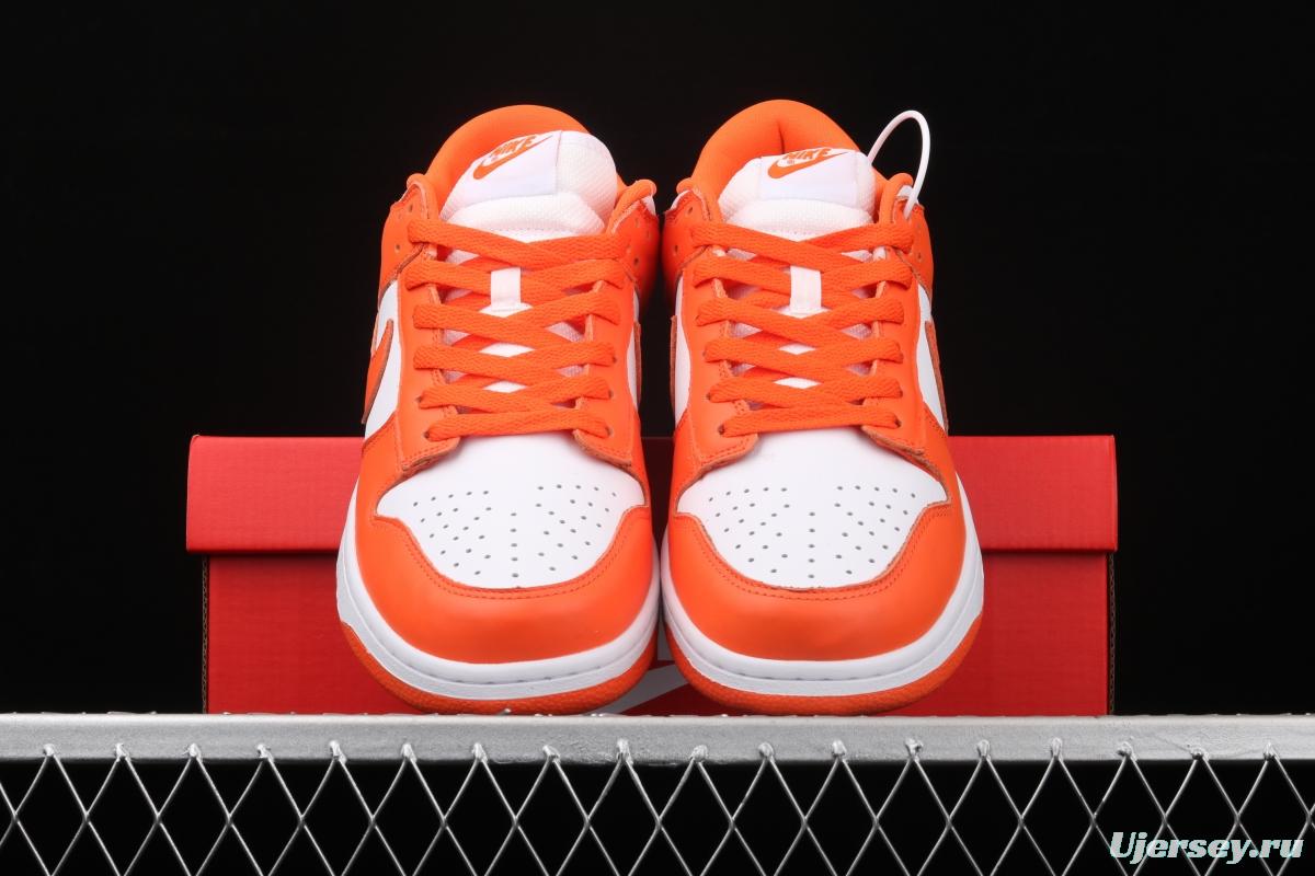 NIKE SB DUNK Low Pro Syracuse white orange board shoes CU1726-101