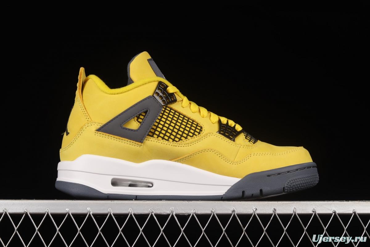 Air Jordan 4 Retro Lightning duplicates white and yellow electric letter CT8527-700