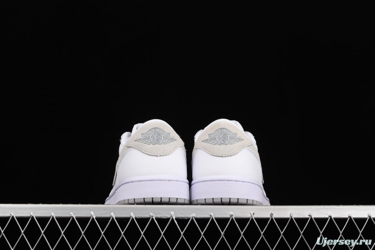 Air Jordan 1 Low OG white-gray low-top basketball shoes CZ0858-100