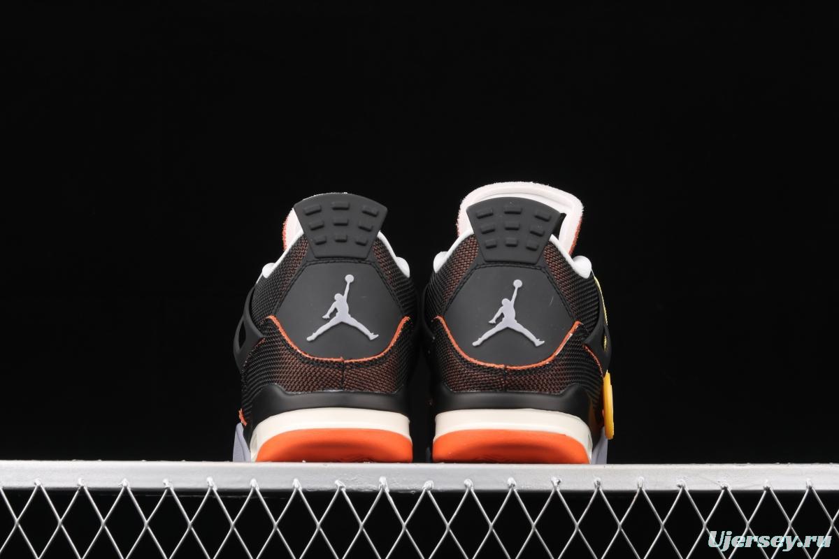 Air Jordan 4 Retro SE Brass Black Orange Sea Star Orange CW7183-100