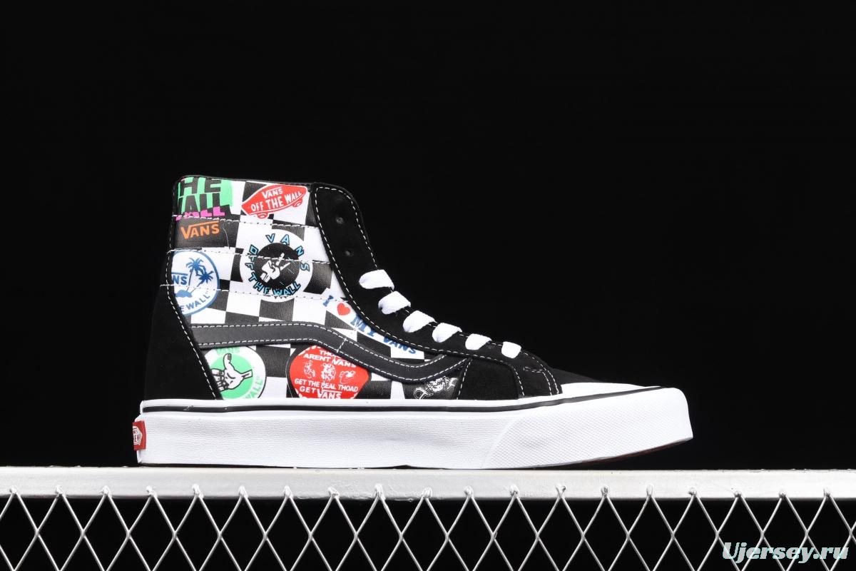 Vans Sk8-Hi 138Decon logo printed side stripes high-end casual high-upper shoes VN0A3MV13P0