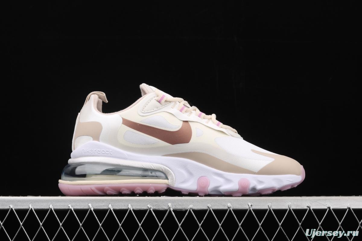 NIKE Air Max 270React new high-frequency mesh function half-palm air cushion running shoes CU9333-100