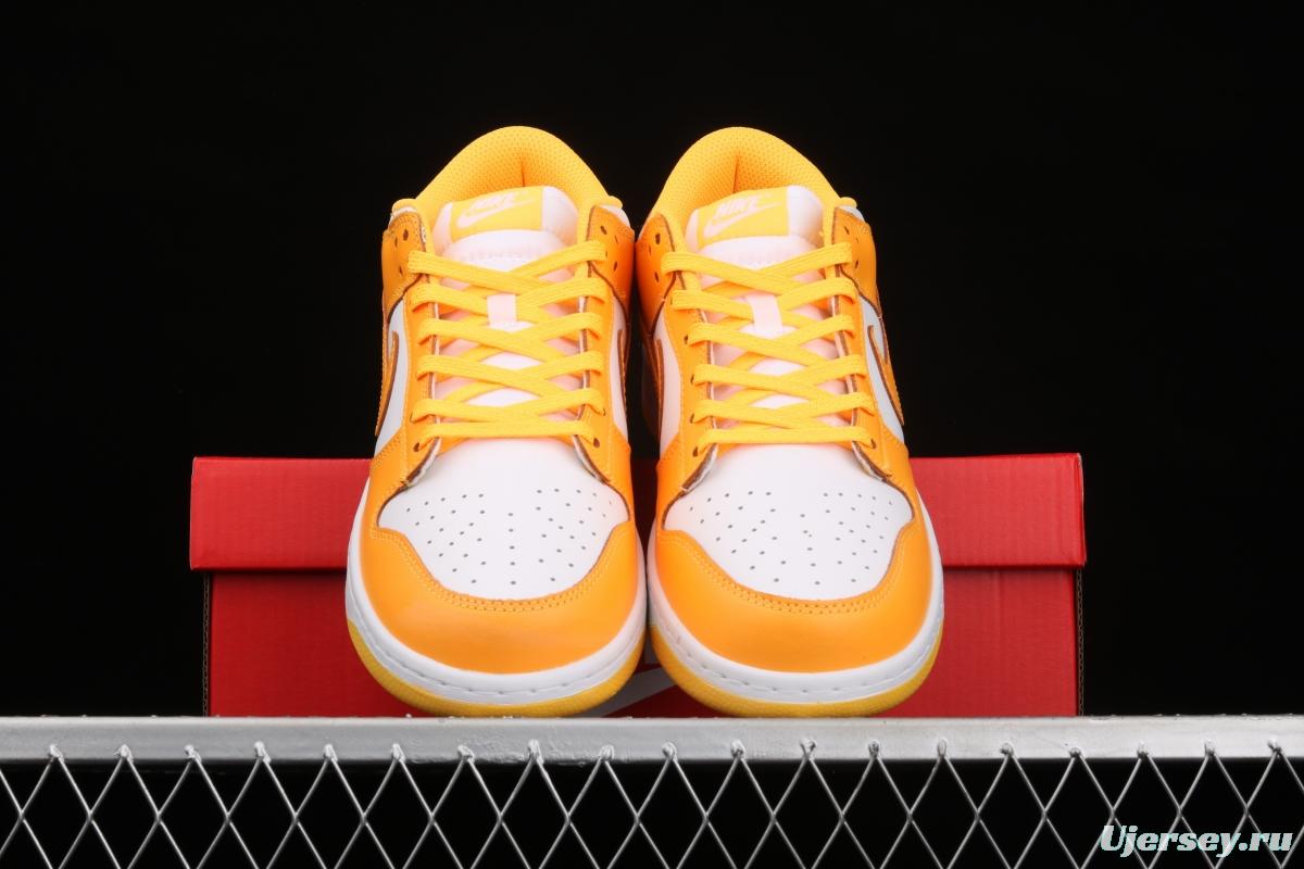 NIKE DUNK Low SB dunk series white and yellow color matching low-side leisure sports skateboard shoes DD1503-800