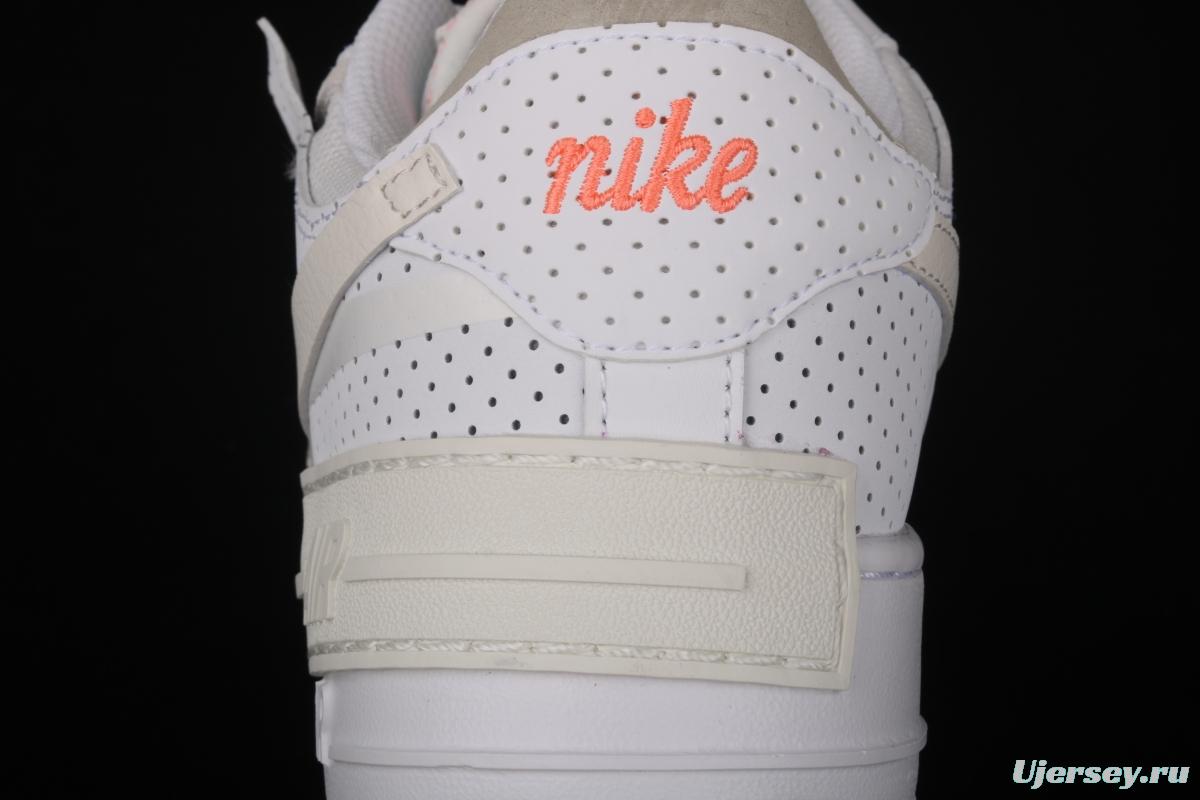 NIKE Air Force 1 ShAdidasow light weight heightened low-top board shoes CZ8107-100