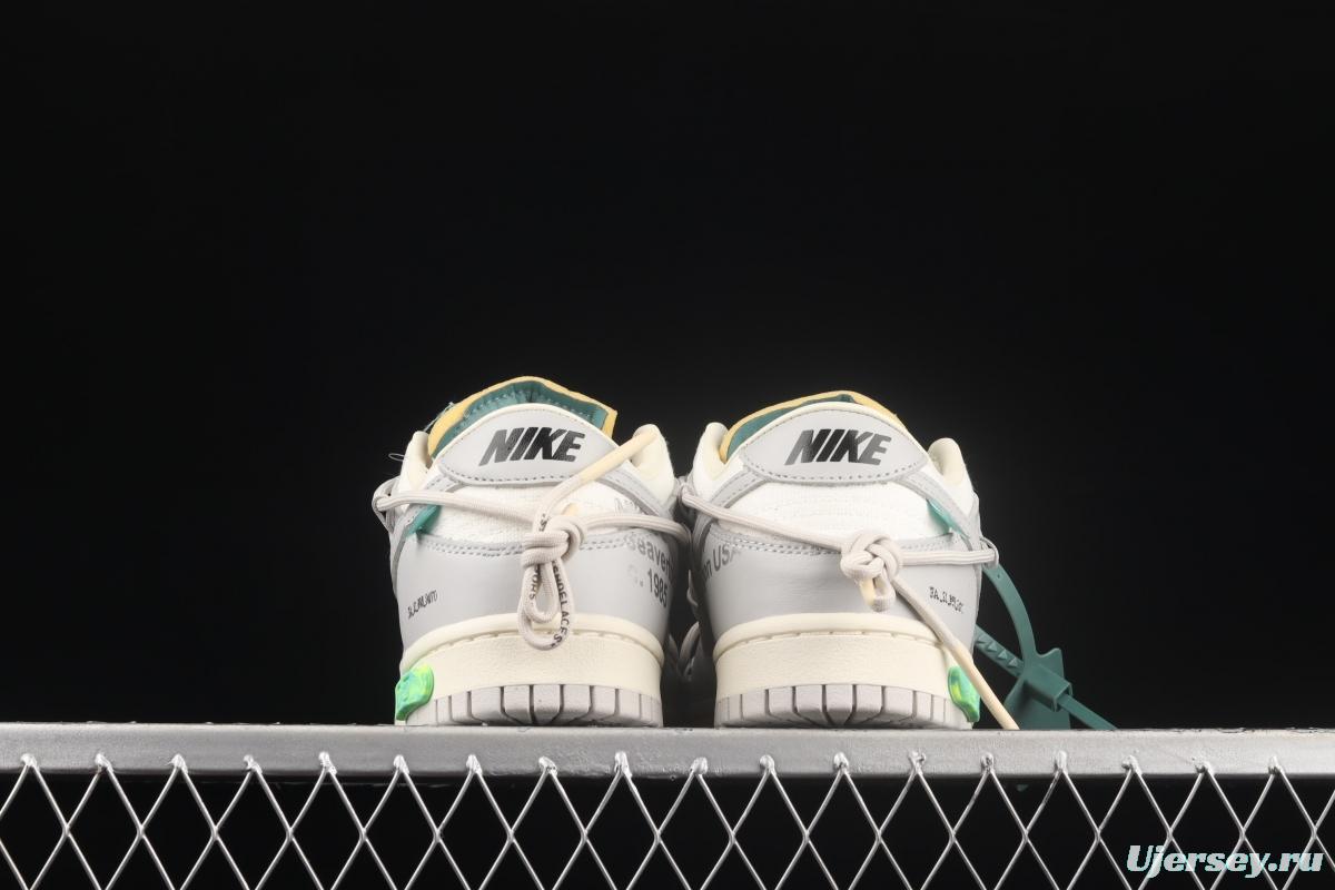 OFF-White x NIKE DUNK Low OW grey leisure sports skateboard shoes DM1602-117