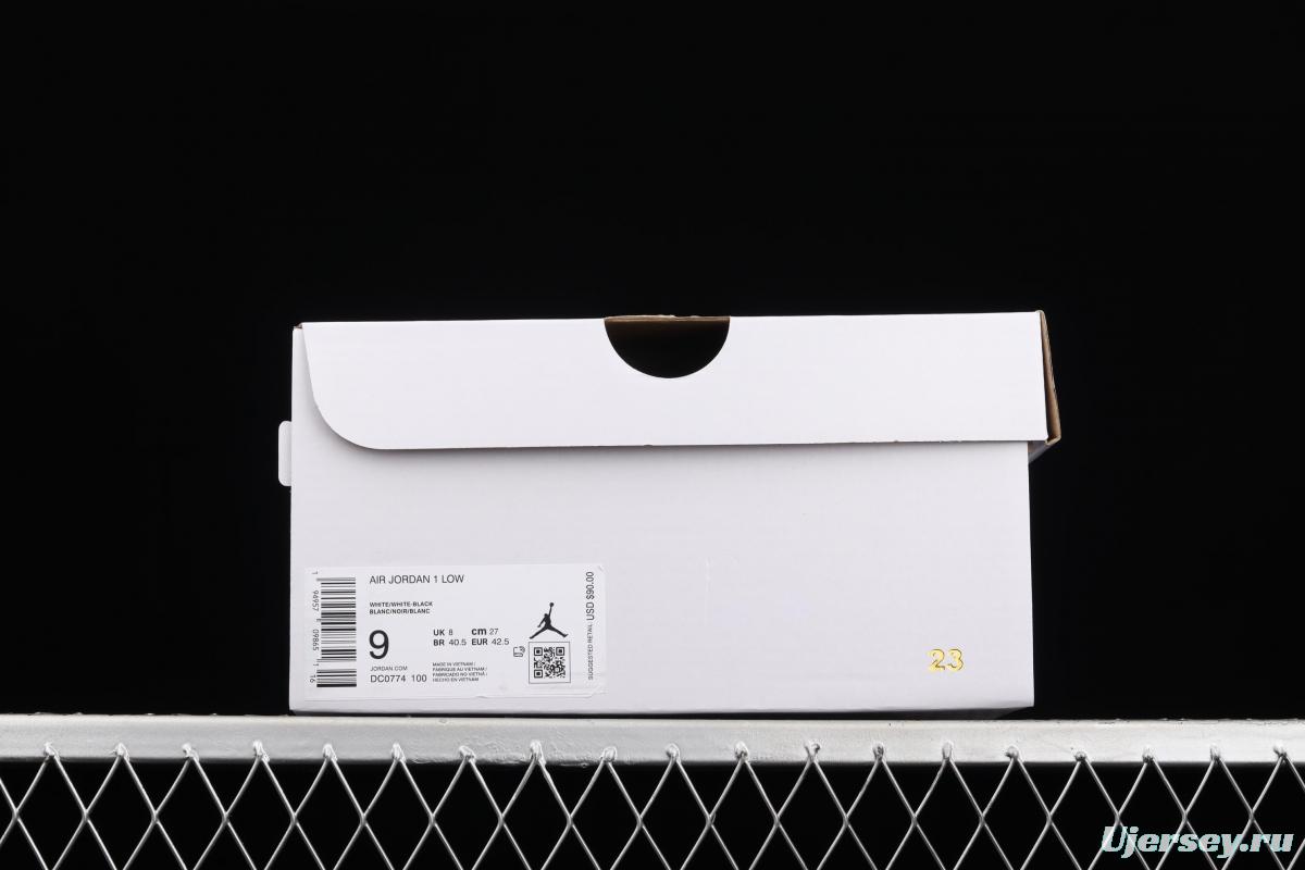 Air Jordan 1 Low black and white panda low-side culture leisure sports shoes DC0774-100