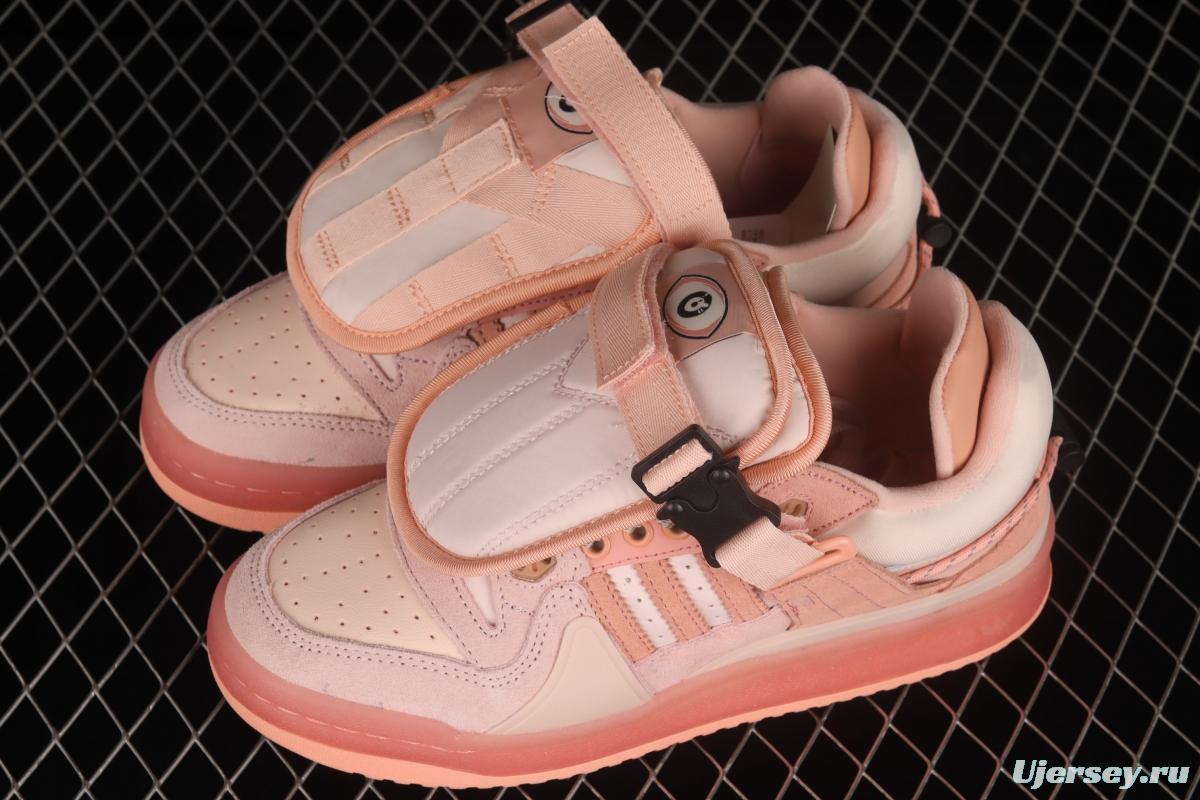 Adidas BAdidas Bunny Forum 84 Low GW0265 pink rabbit Velcro popular single classic vintage basketball shoes