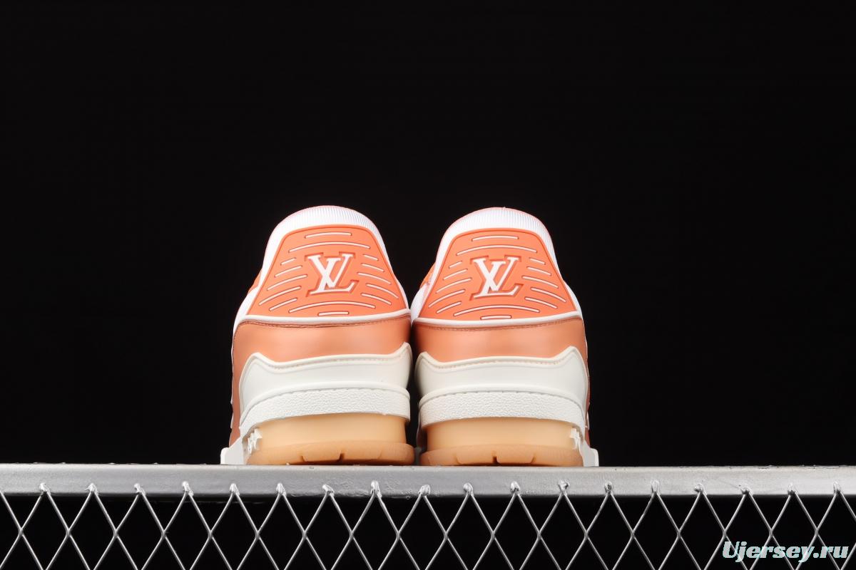 Authentic LV 2021ss early spring fashion catwalk sneakers 410N PiNIKE White