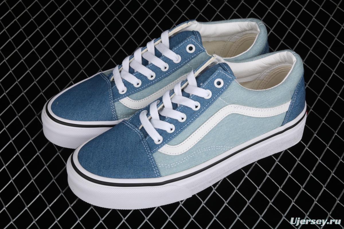 Vans Old School denim tannin canvas blue classic low upper shoes VN0A38G1Q69