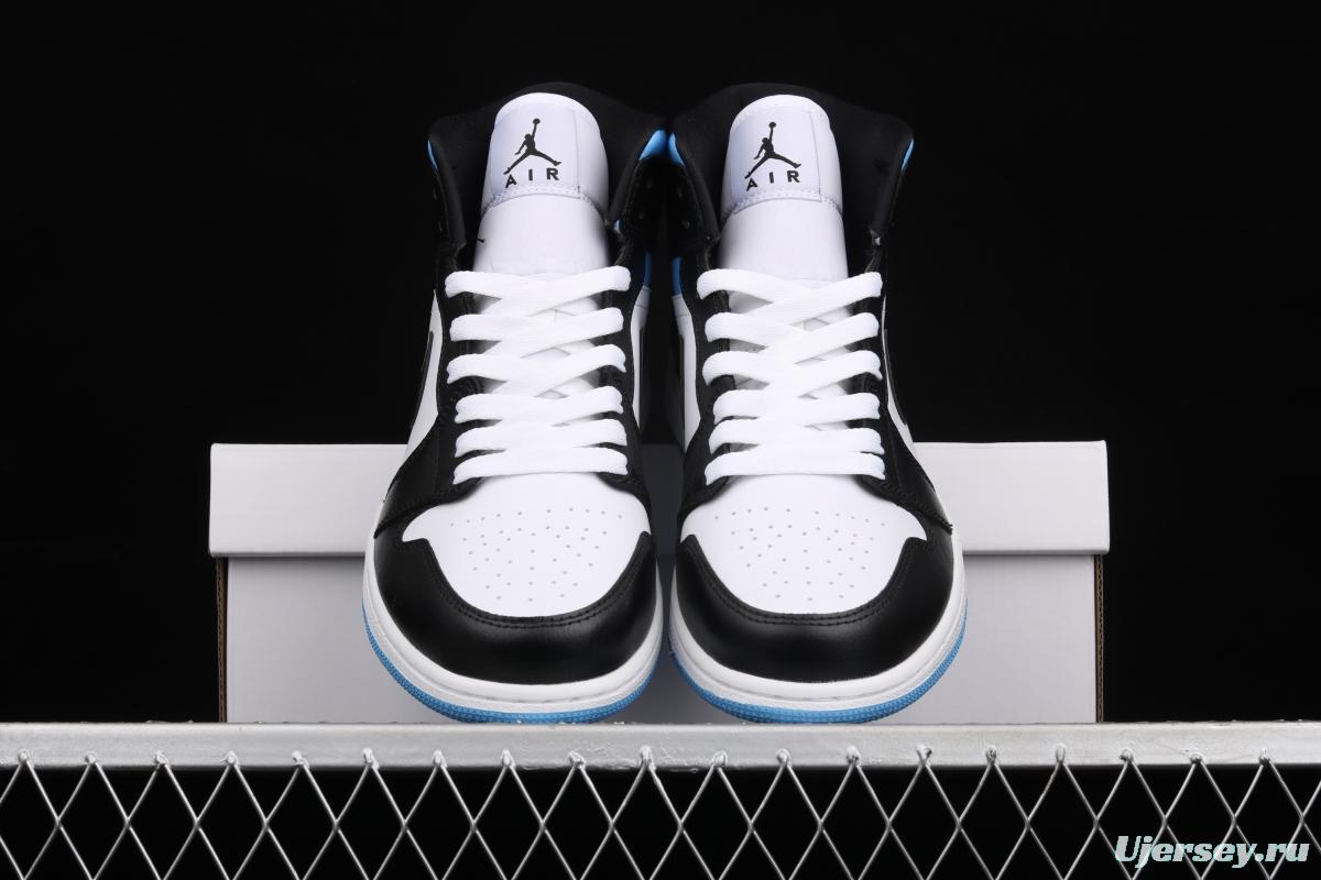 Air Jordan 1 Mid SE black, white and blue BQ6472-102