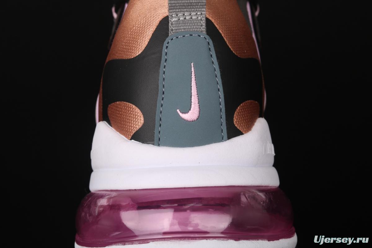 NIKE Air Max 270React new high-frequency mesh function half-palm air cushion running shoes CT1833-100