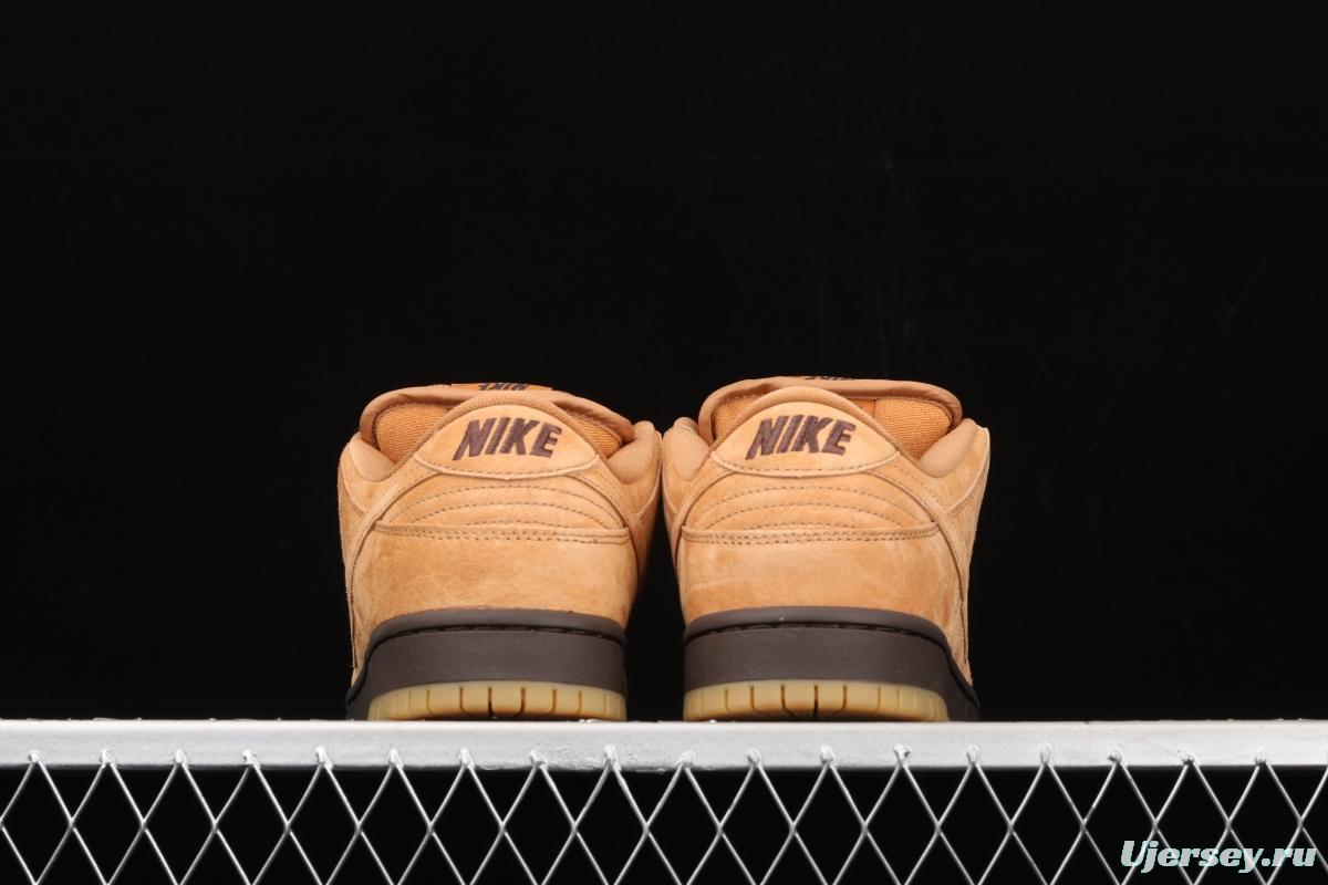 NIKE SB DUNK Low Pro wheat color deciduous yellow low-side sports skateboard shoes BQ6817-204