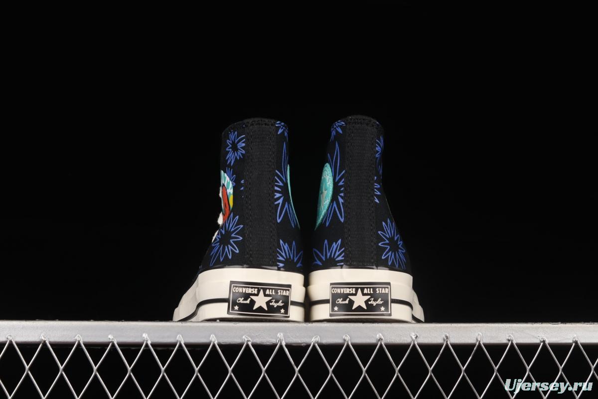 Converse ChuNIKE Taylor spring 2022 new earth graffiti impact color high-top casual board shoes 172824C