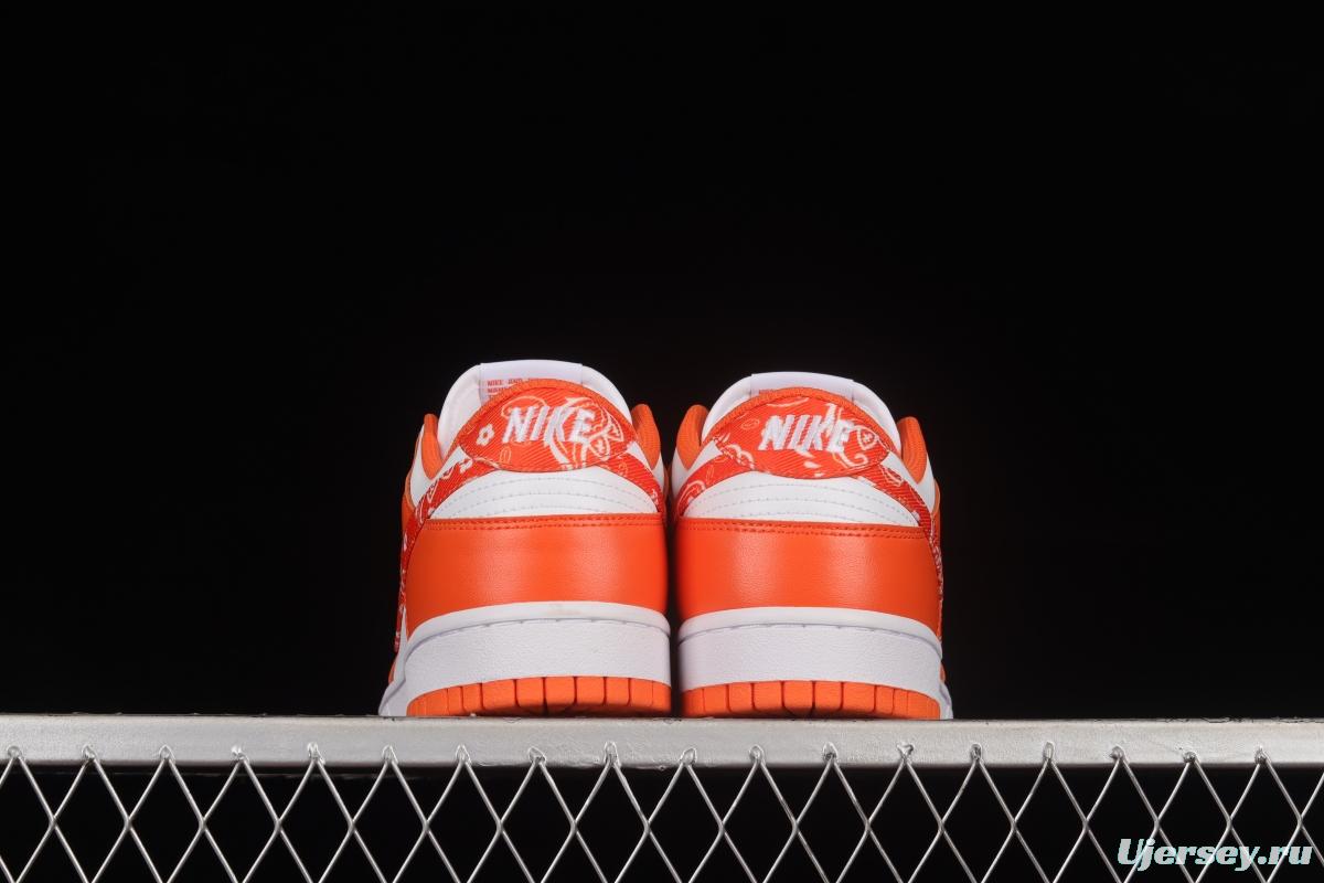 NIKE DUNK Low Cashew Blossom White Orange SB Buckle Breakbackboard Fashion Casual Sneakers DH4401-103