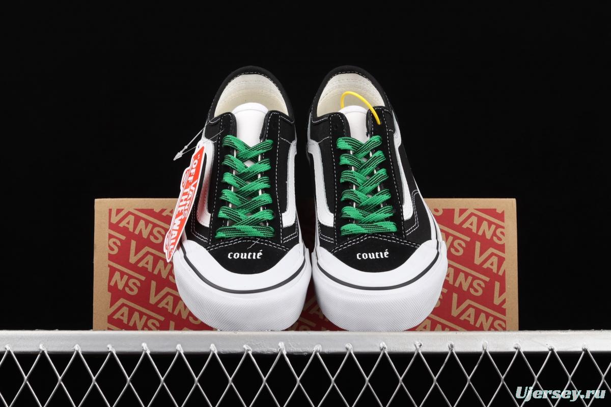 Vans Old Skool couti é co-named Baotou black low-top casual board shoes VN0A3MVYX18