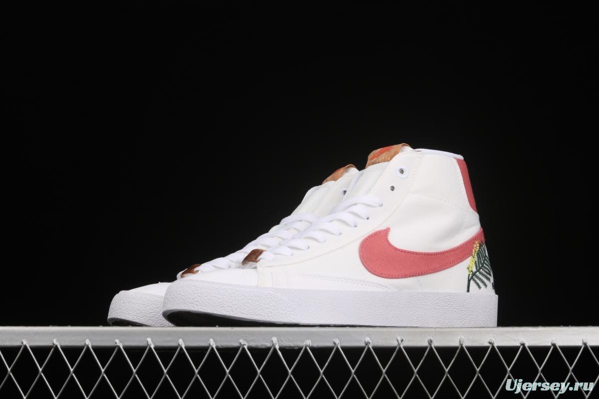 NIKE Blazer Mid '1977 SE Trail Blazers classic high-top canvas all-purpose leisure sports board shoes DC9265-101,