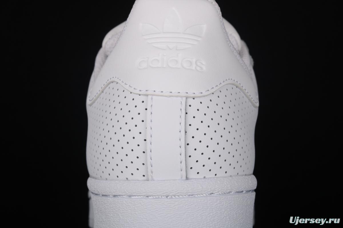 Adidas Superstar FV3445 shell head 50th anniversary limited all-white punching sports leisure board shoes