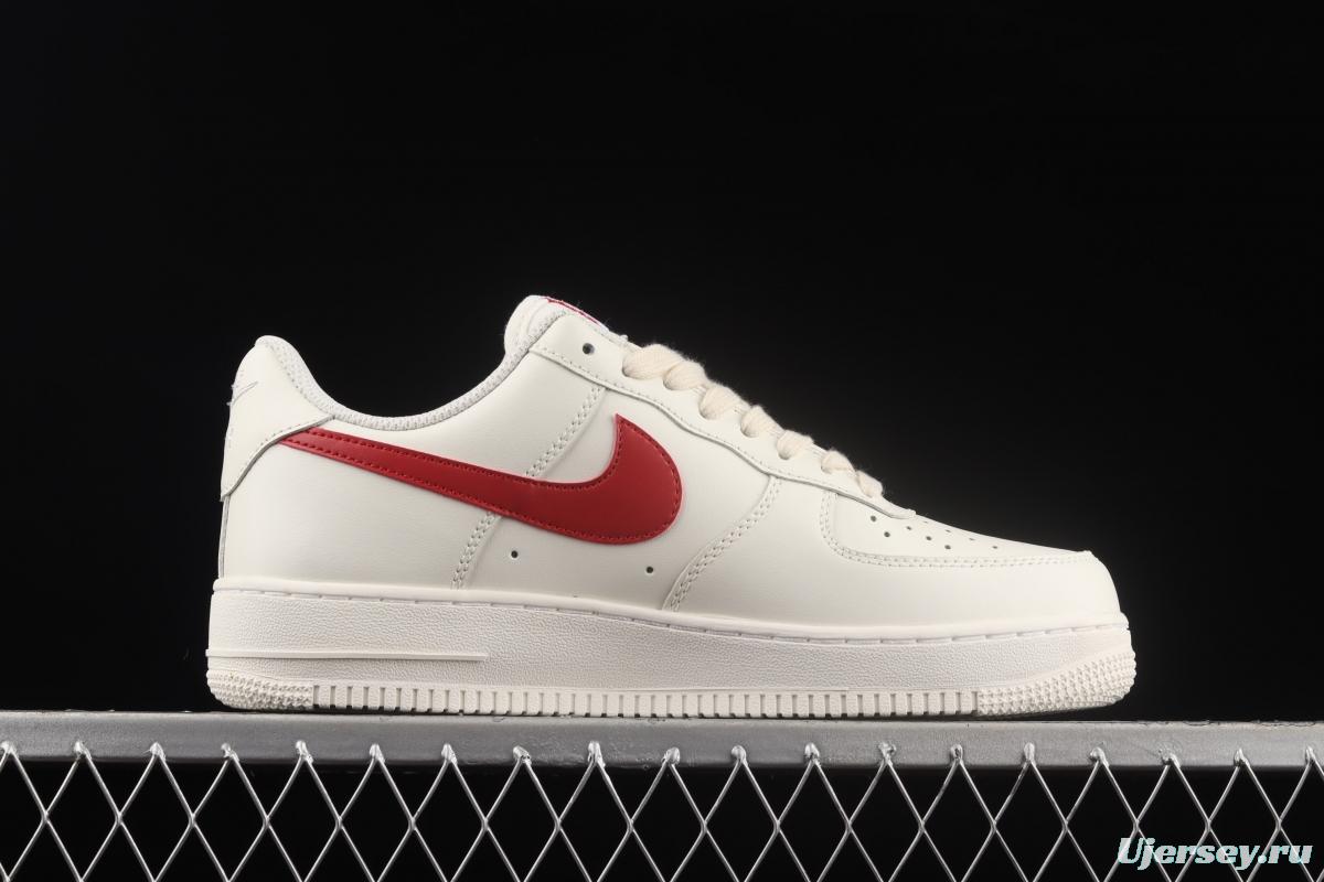 NIKE Air Force 1x 07 Low Air Force White and Red low-top Leisure Board shoes 315122-126