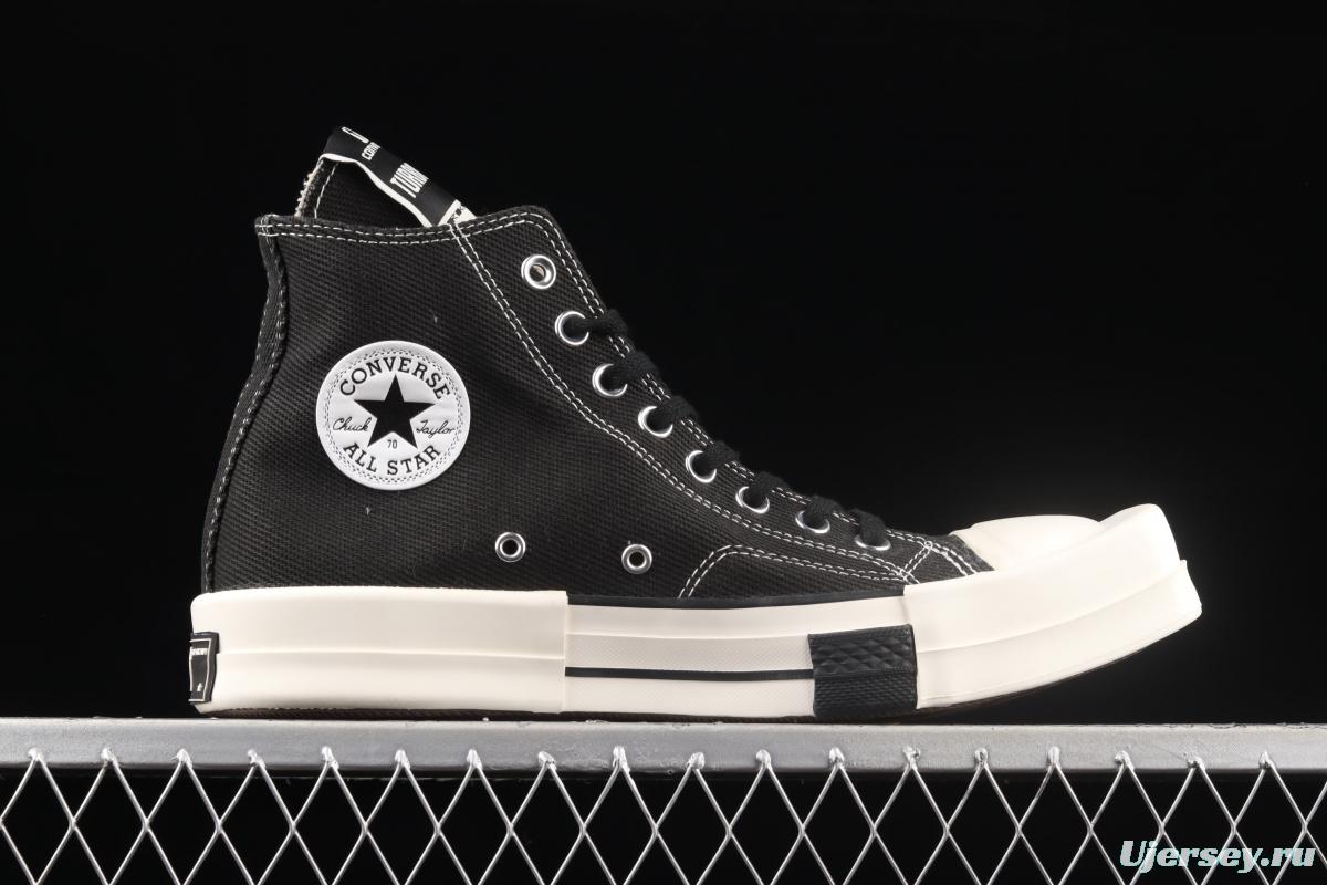 Rick Owens Drkshdw x Converse Turbodrk Hi square head co-named high-top canvas shoes 172344C