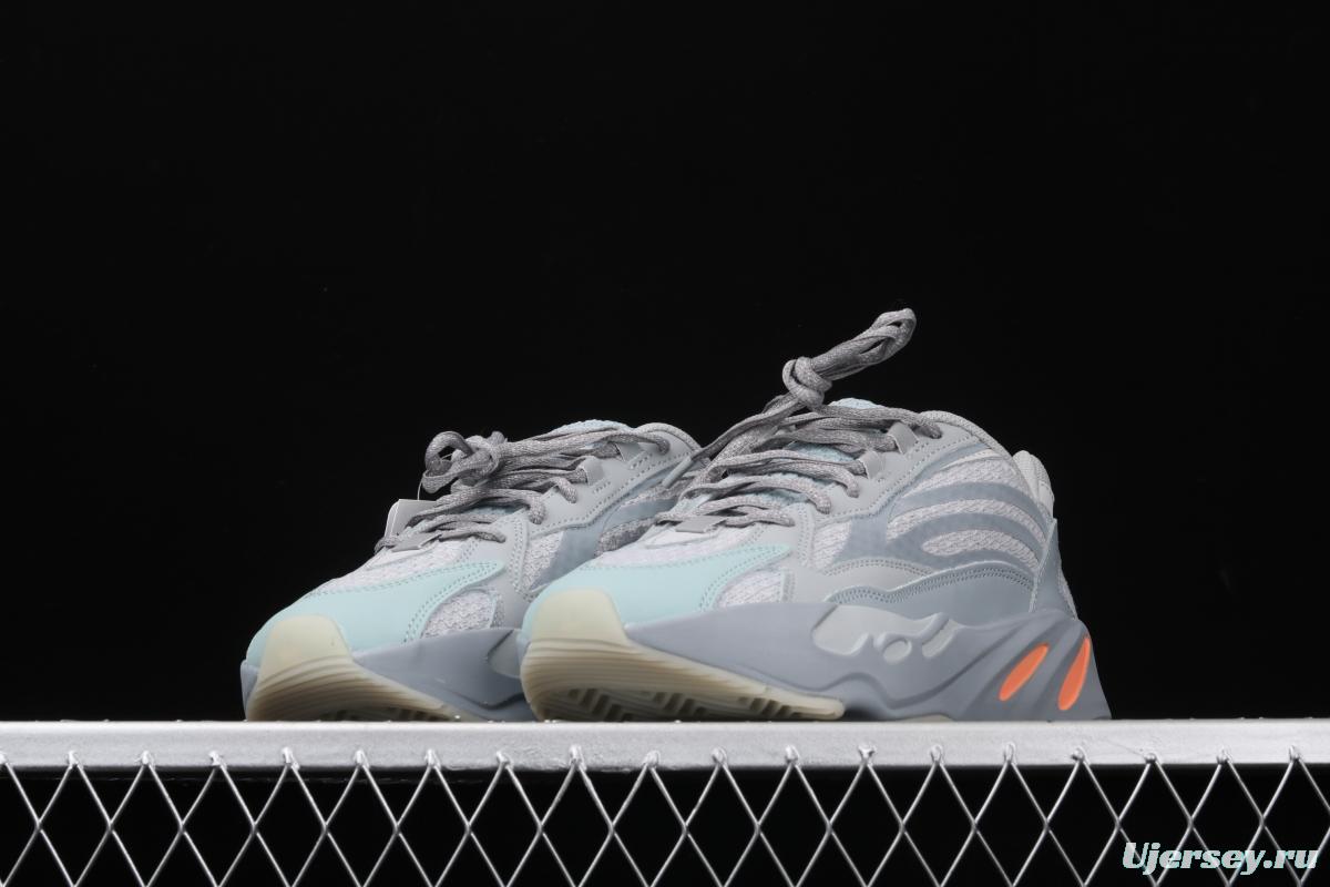 Adidas Yeezy Boost 700V2 Inertia FW2549 Kanye coconut 700V2 grayish blue running shoes 3M reflective BASF popcorn outsole