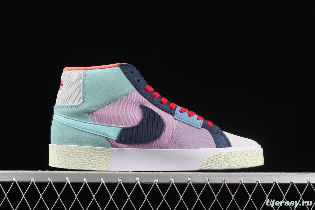 NIKE SB Zoom Blazer Mid PRM splicing broken hook leisure Zhongbang board shoes DA8854-500