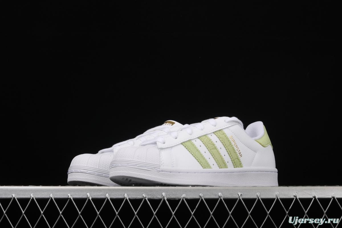 Adidas Originals Superstar FW3568 shell head and tea striped top layer casual board shoes