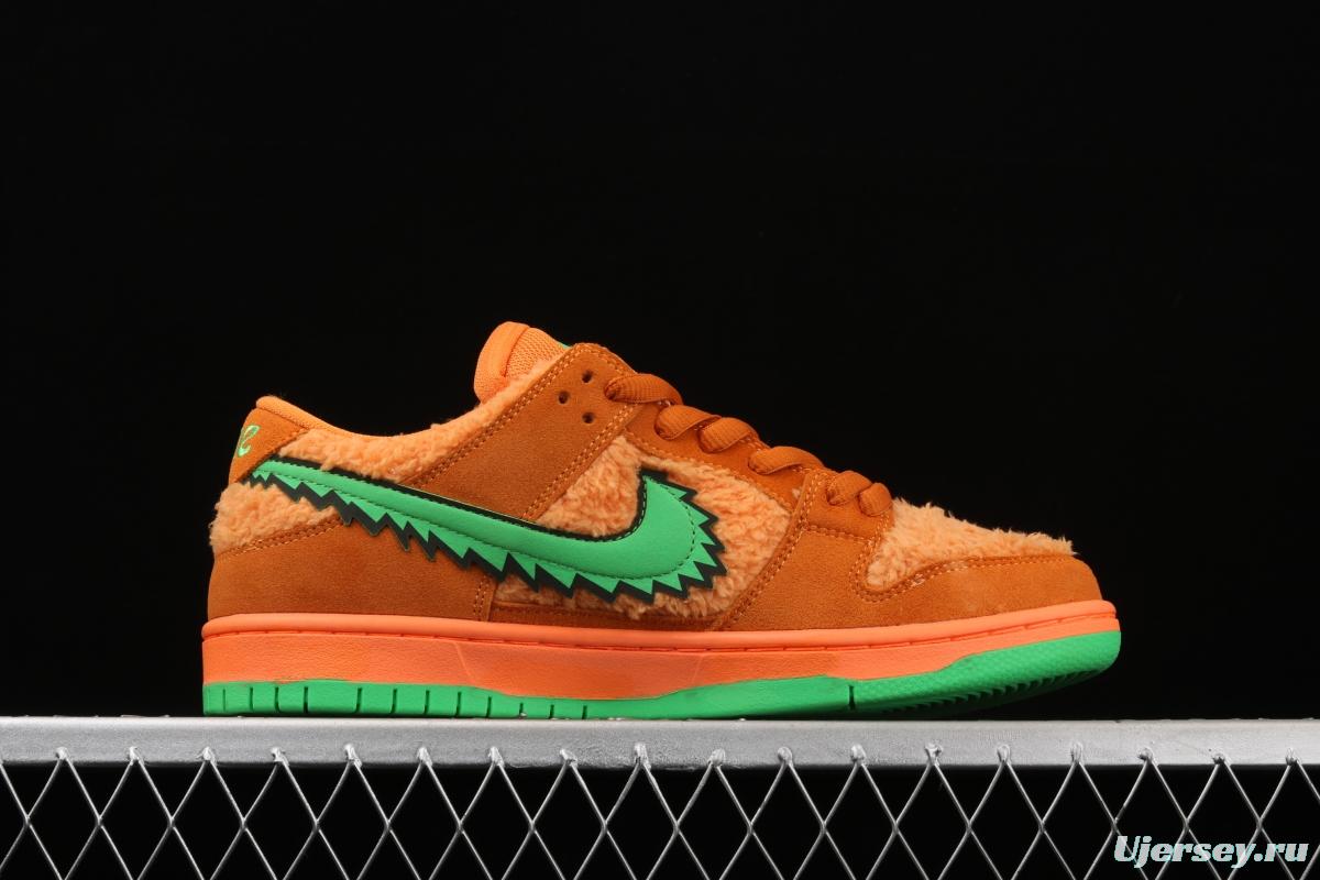 Grateful DeAdidas x NIKE SB DUNK Low Yellow Bear joint style yellow and green bear sports skateboard shoes CJ5378-800