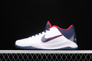 NIKE Zoom Kobe V Protro White, Blue and Red Kobe Bryant 5 2020 reproduce low-end sports basketball shoes 386429-105