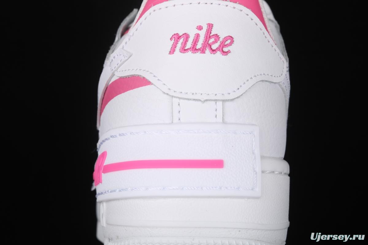 NIKE Air Force 1 ShAdidasow white powder light weight increased low-end white board shoes CI0919-102,